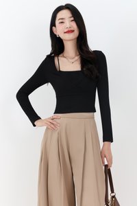 RESTOCKS 2 | Lara Layered Sleeved Top in Black