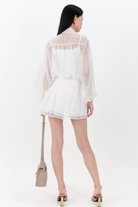 Corelia Co-ord Flutter Skorts in White