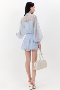 Corelia Co-ord Flutter Skorts in Soft Light Blue