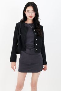 Trixie Tweed Jacket in Black