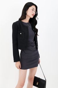 Trixie Tweed Jacket in Black