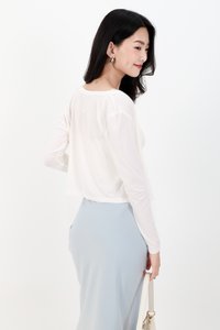 DEFECT | Chaerin Cardigan Top Set in White in XS DEFECT | Chaerin Cardigan Top Set in White in XS