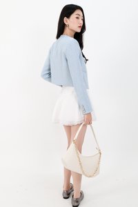 Trixie Tweed Jacket in Light Blue
