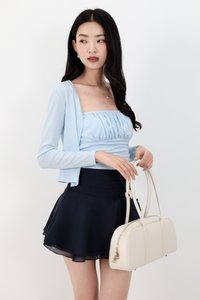 Chaerin Cardigan Top Set in Light Blue