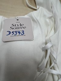 DEFECT | Layna Laced Up Petite Romper Dress in White in XL