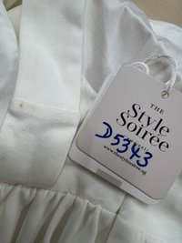 DEFECT | Layna Laced Up Petite Romper Dress in White in XL