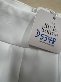 DEFECT | Fannie Flare Pleated Pants in White ( Regular Length ) in XXS