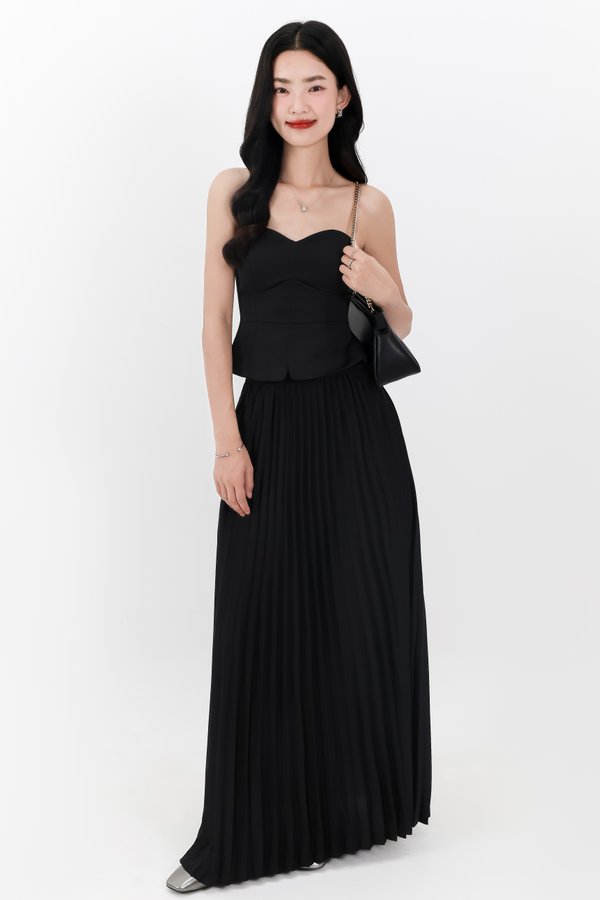Cecelia Co-ord Set in Black ( Regular Length )