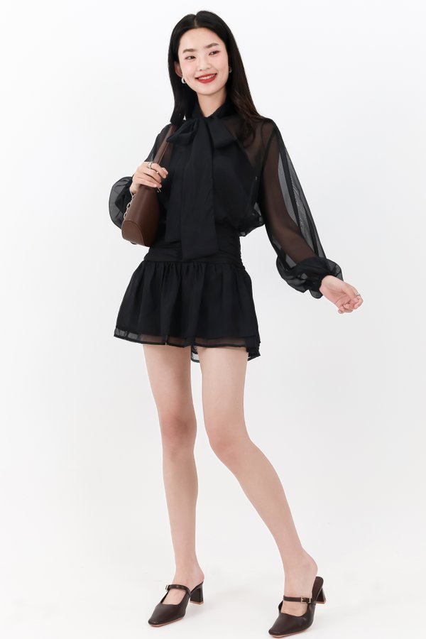 BACKORDER | Corelia Co-ord Blouse in Black