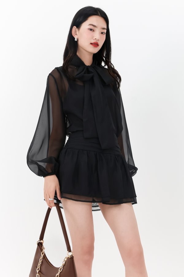 Corelia Co-ord Blouse in Black