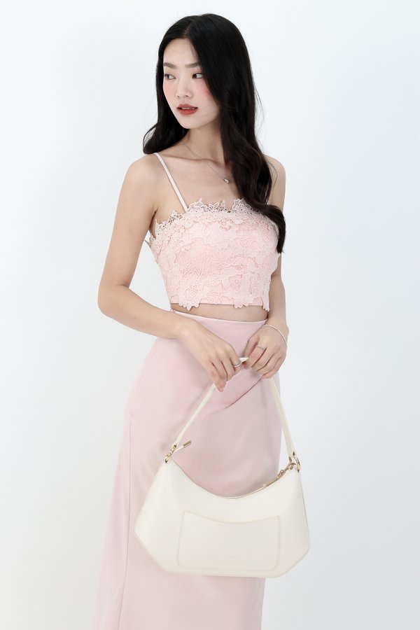 Corey Crochet Top in Soft Pastel Pink