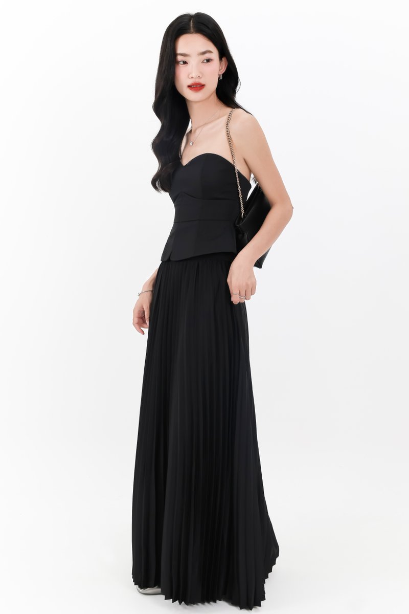 Cecelia Co-ord Set in Black ( Regular Length )