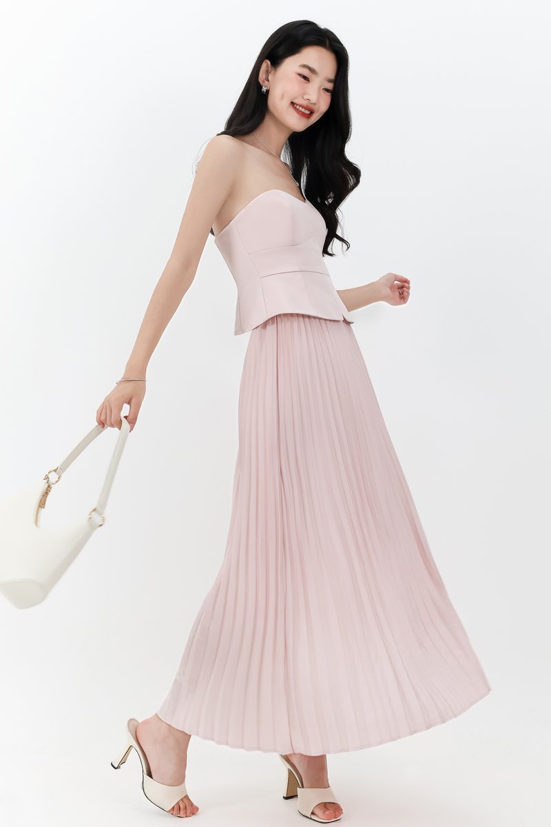 Cecelia Co-ord Set in Pastel Pink ( Petite Length )