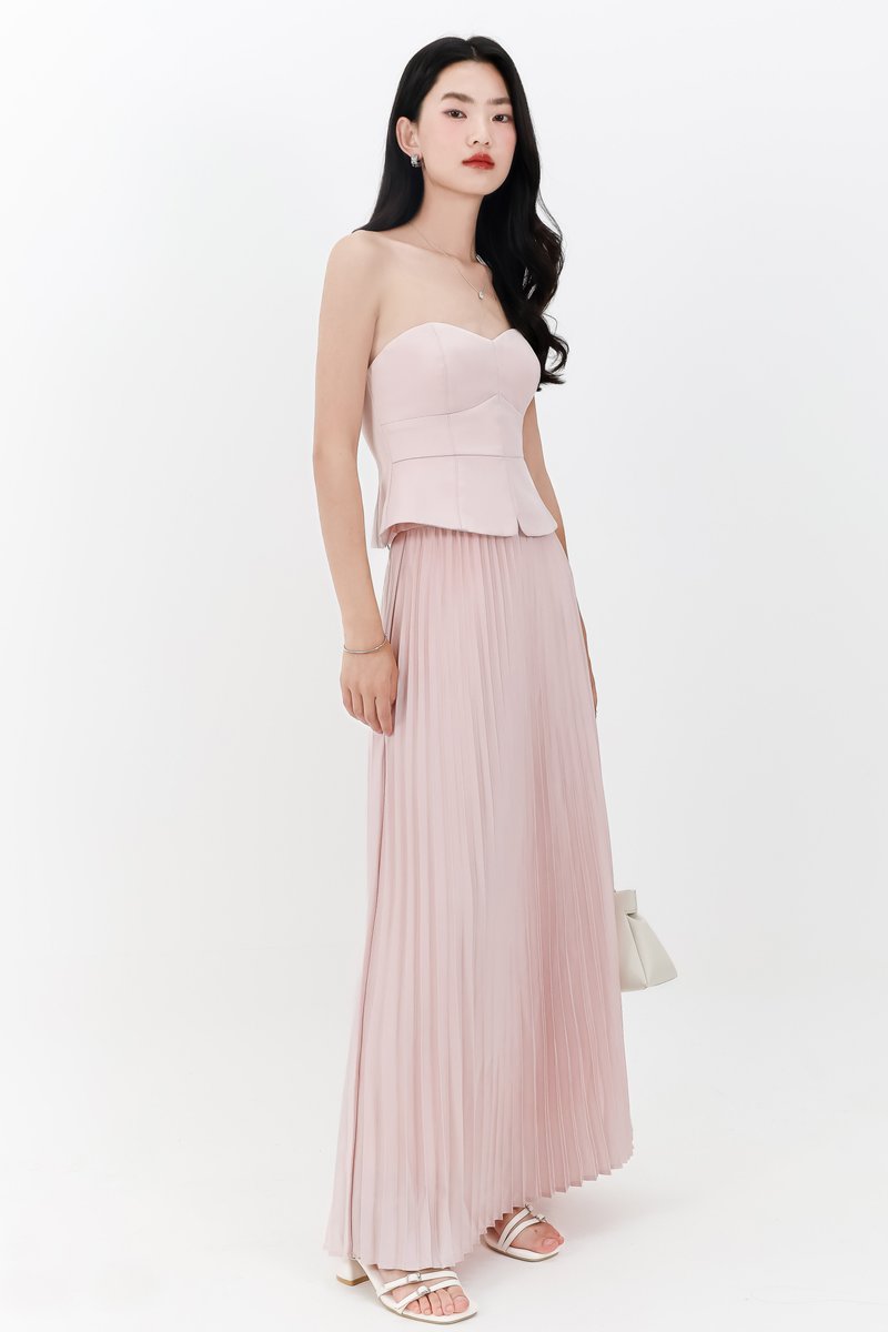 Cecelia Co-ord Set in Pastel Pink ( Regular Length )