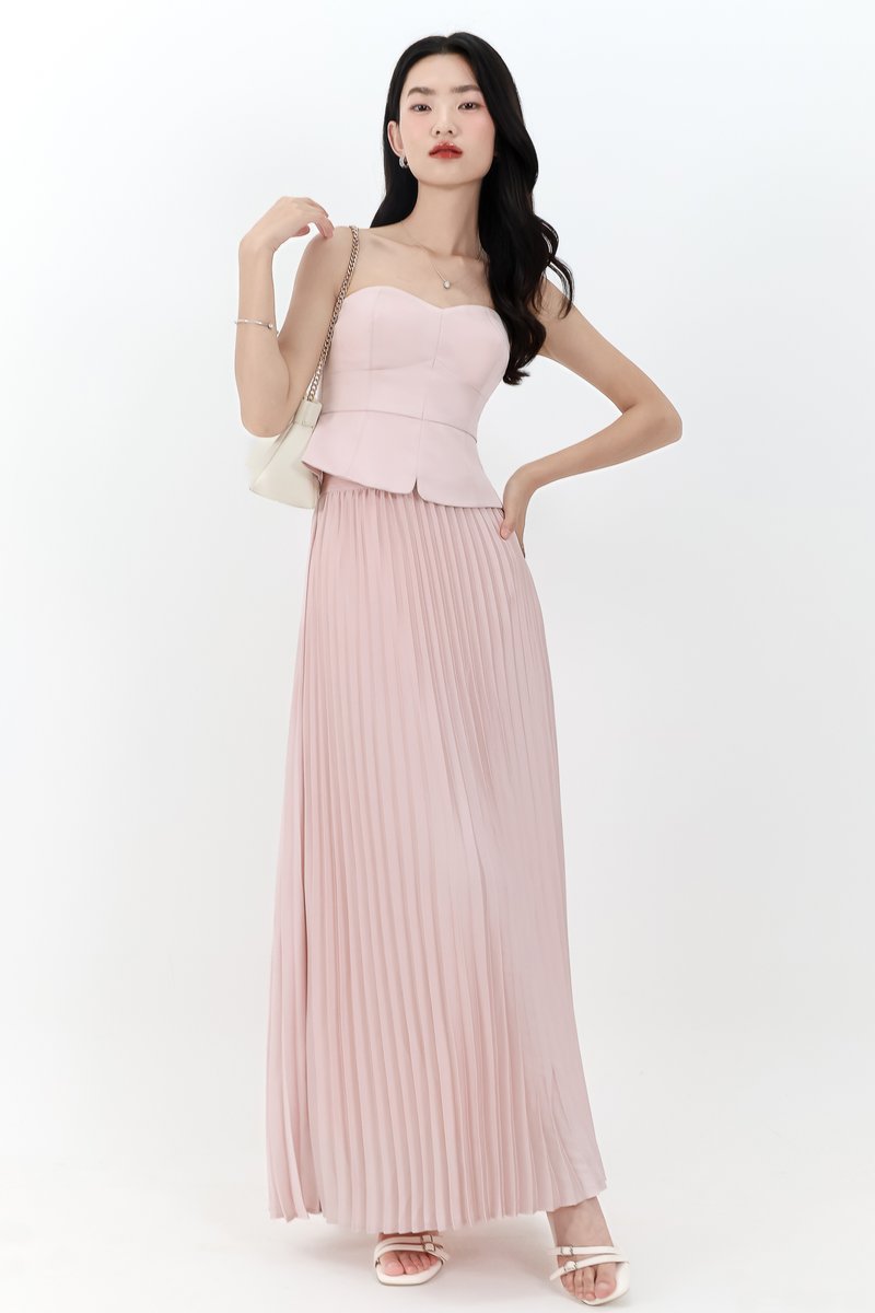 Cecelia Co-ord Set in Pastel Pink ( Regular Length )