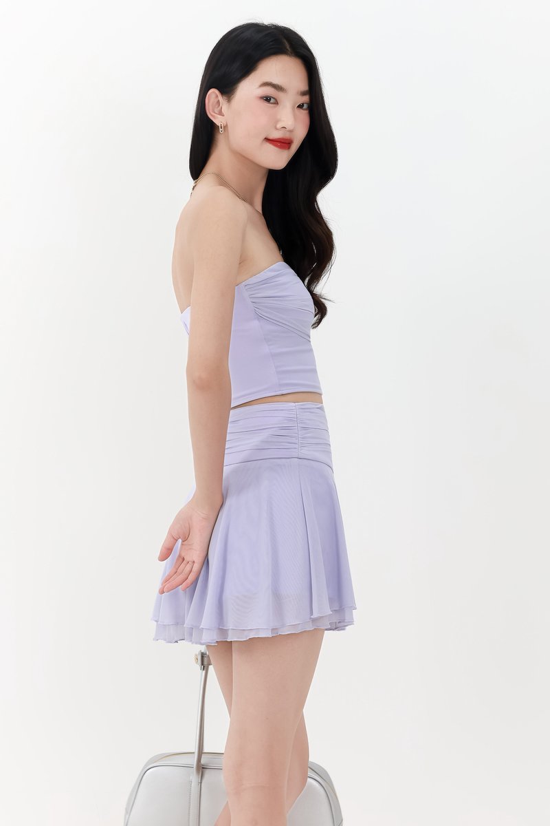 Marley Mesh Co-ord Tube Top in Periwinkle Lilac V1