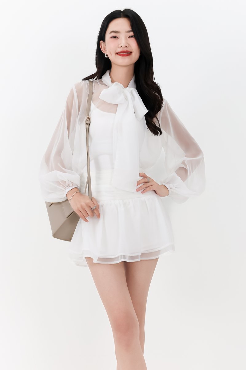 Corelia Co-ord Flutter Skorts in White