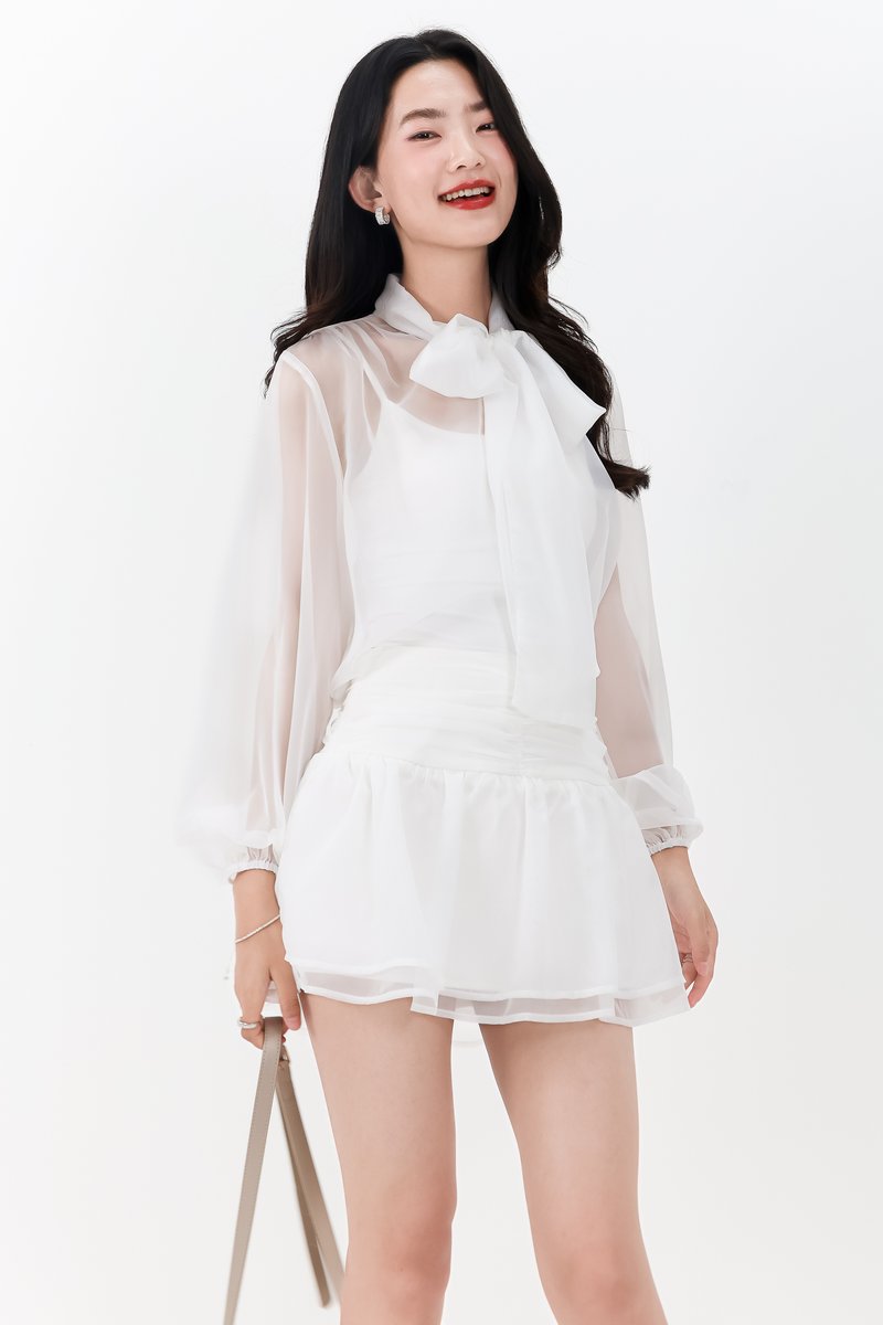 Corelia Co-ord Flutter Skorts in White