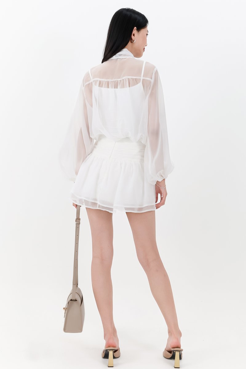 Corelia Co-ord Flutter Skorts in White