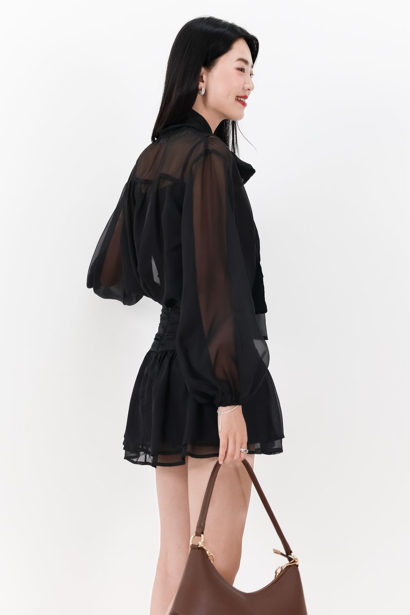 RESTOCKS | Corelia Co-ord Set in Black