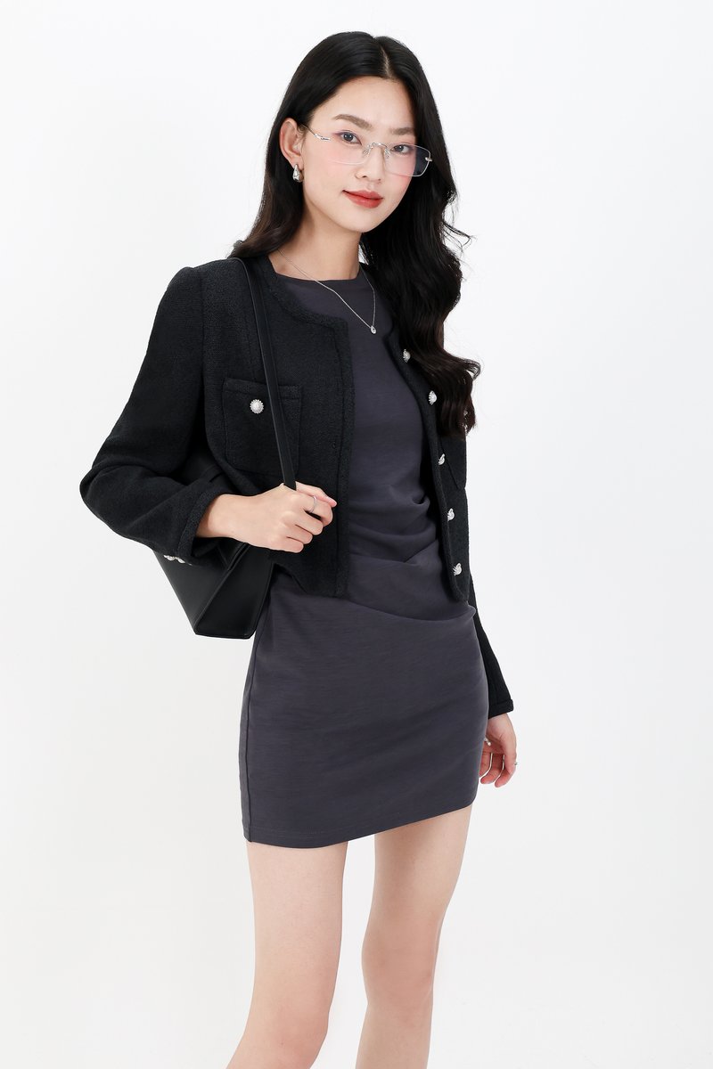 Trixie Tweed Jacket in Black