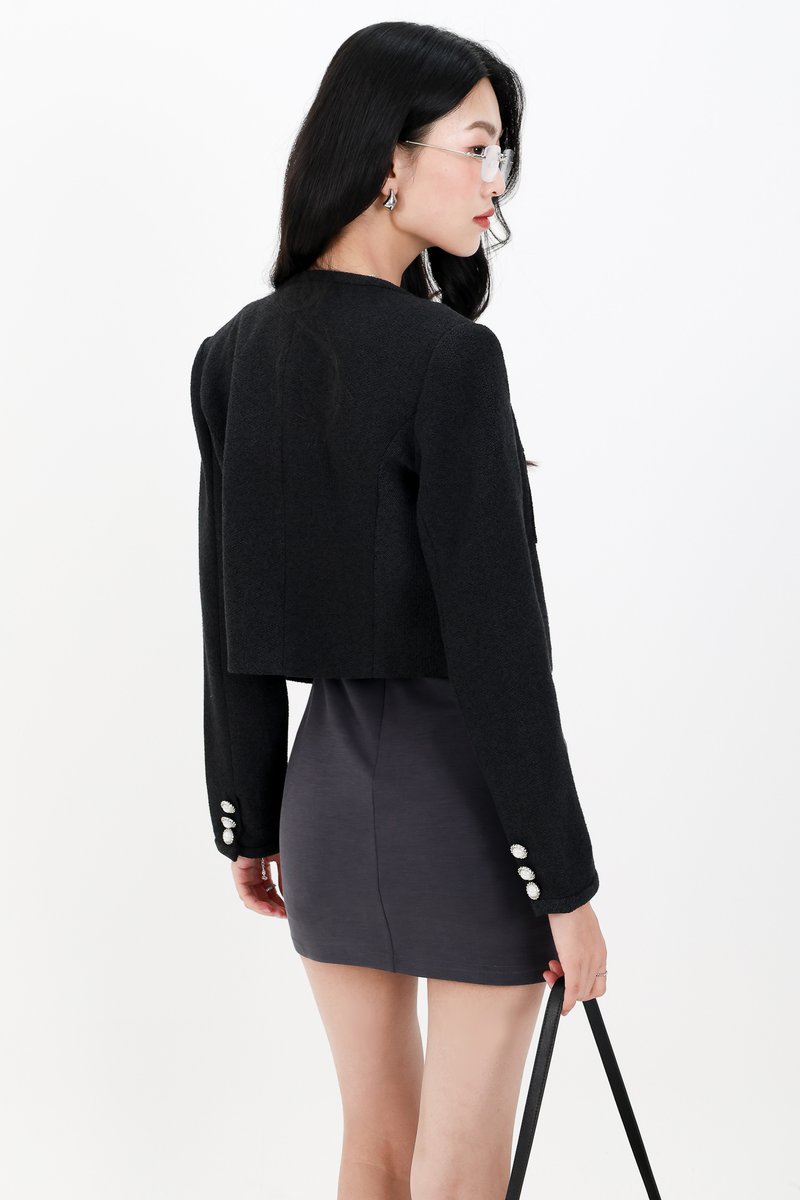 Trixie Tweed Jacket in Black