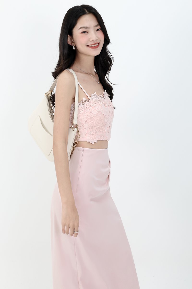 RESTOCKS | Corey Crochet Top in Soft Pastel Pink