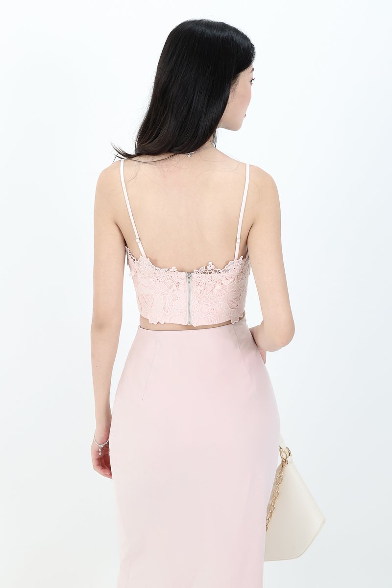 RESTOCKS | Corey Crochet Top in Soft Pastel Pink