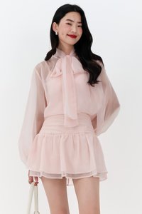 Corelia Co-ord Flutter Skorts in Light Pink