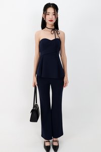 Carmen Co-ord Fit & Flare Pants in Navy Carmen Co-ord Fit & Flare Pants in Navy