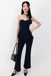 Carmen Co-ord Set in Navy