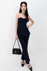 Carmen Co-ord Set in Navy