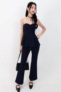 Carmen Co-ord Set in Navy