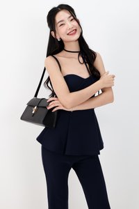 Carmen Co-ord Set in Navy