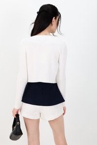 Imperfect Heart Knit Cardigan in White