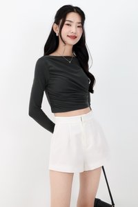 DEFECT | Casa Co-ord Highwaist Shorts in White in XXS DEFECT | Casa Co-ord Highwaist Shorts in White in XXS