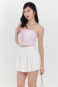 DEFECT | Torie Textured Two Way Top in Soft Lilac in S DEFECT | Torie Textured Two Way Top in Soft Lilac in S