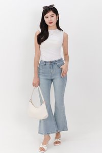 Riri Ruched Padded Top in White Riri Ruched Padded Top in White