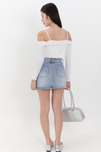 RESTOCKS | Lumi Layered Cardigan Top Set in White RESTOCKS | Lumi Layered Cardigan Top Set in White