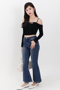 RESTOCKS | Lumi Layered Cardigan Top Set in Black RESTOCKS | Lumi Layered Cardigan Top Set in Black