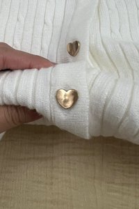 Imperfect Heart Knit Cardigan in Indigo Navy