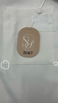 DEFECT | Men Mandarin Collar Shirt in White in L