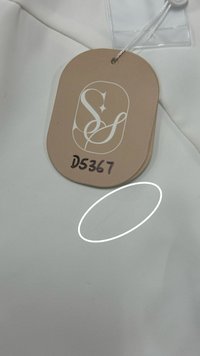 DEFECT | Men Mandarin Collar Shirt in White in L