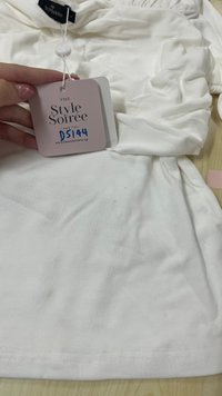 DEFECT | Rowena Ruched Sleeved Top in White in L