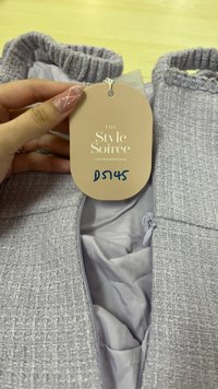 DEFECT | Selene Sweetheart Tweed Romper Dress in Lilac in XXS