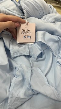 DEFECT | Melody Mesh Bubble Romper Dress in Light Blue in L