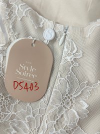 DEFECT | Luna Lace Romper Dress in White x Light Nude in M DEFECT | Luna Lace Romper Dress in White x Light Nude in M