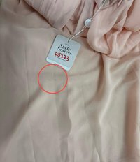 DEFECT | Caprina Chiffon Maxi Dress in Light Peach Pink in XS