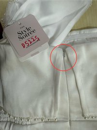 DEFECT | Paris Pearl Satin Romper Dress in White in S