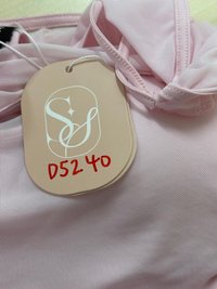 DEFECT | Mia Mesh Overlay Sleeved Top in Light Cool Pink in S